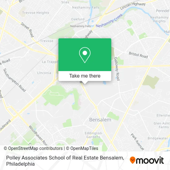 Polley Associates School of Real Estate Bensalem map