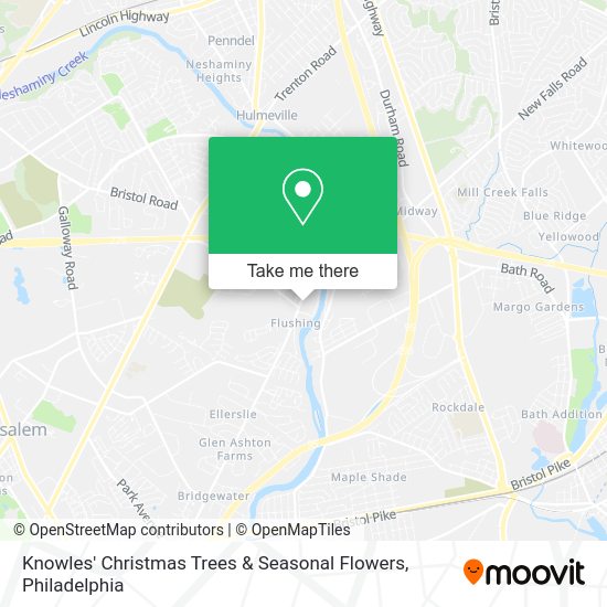 Knowles' Christmas Trees & Seasonal Flowers map