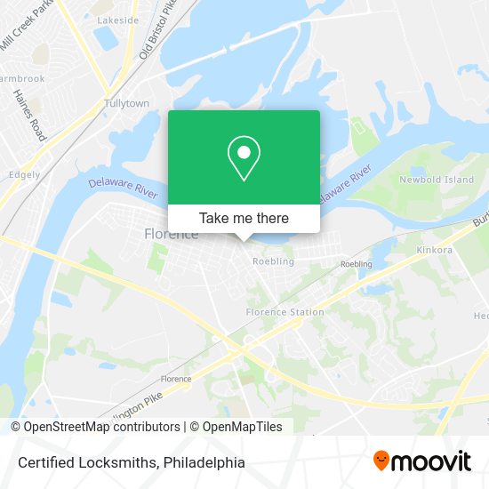 Mapa de Certified Locksmiths