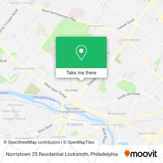 Norristown 25 Residential Locksmith map