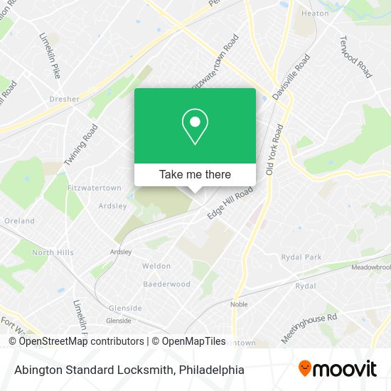 Abington Standard Locksmith map