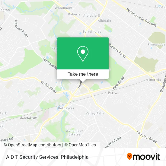 A D T Security Services map