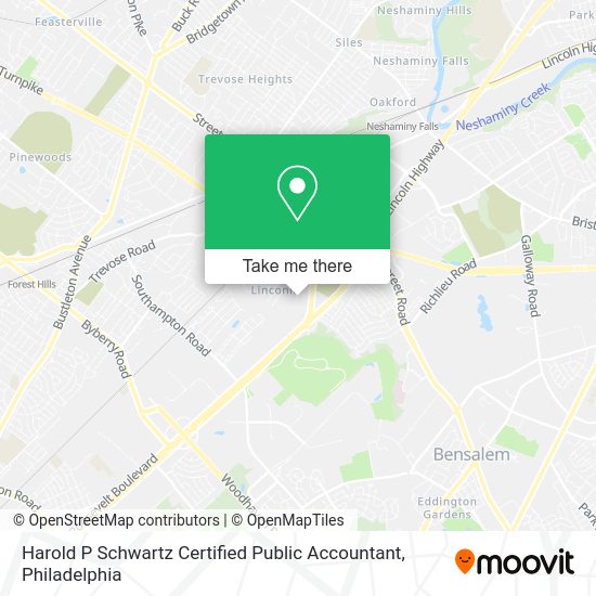 Harold P Schwartz Certified Public Accountant map