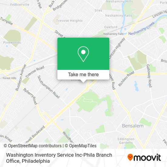 Washington Inventory Service Inc-Phila Branch Office map