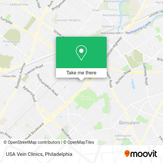 Mapa de USA Vein Clinics