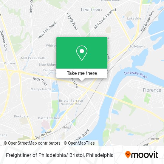 Freightliner of Philadelphia/ Bristol map