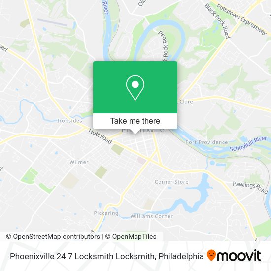 Phoenixville 24 7 Locksmith Locksmith map