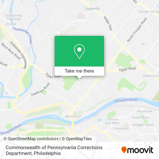 Mapa de Commonwealth of Pennsylvania Corrections Department