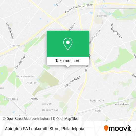 Abington PA Locksmith Store map