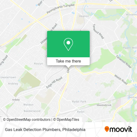 Gas Leak Detection Plumbers map