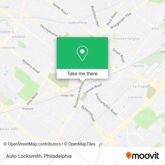 Auto Locksmith map