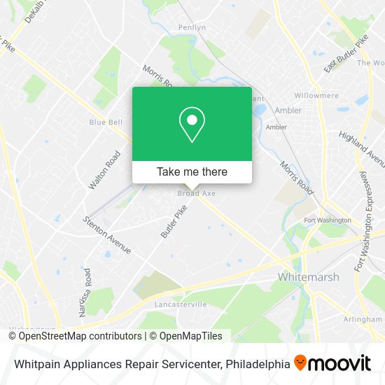 Mapa de Whitpain Appliances Repair Servicenter