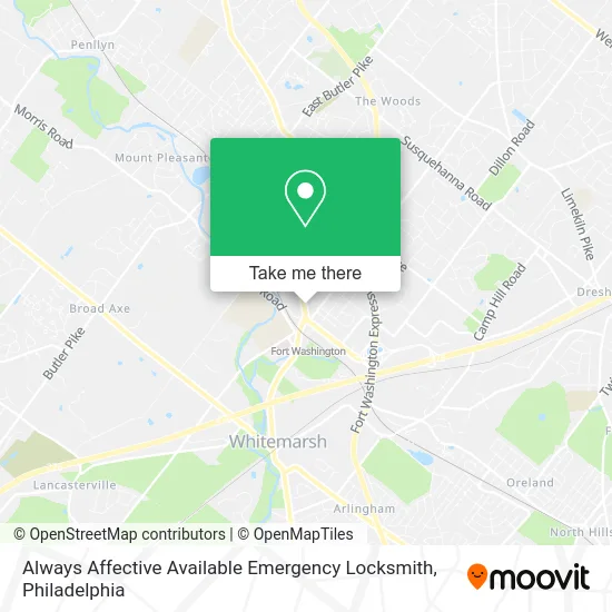 Always Affective Available Emergency Locksmith map