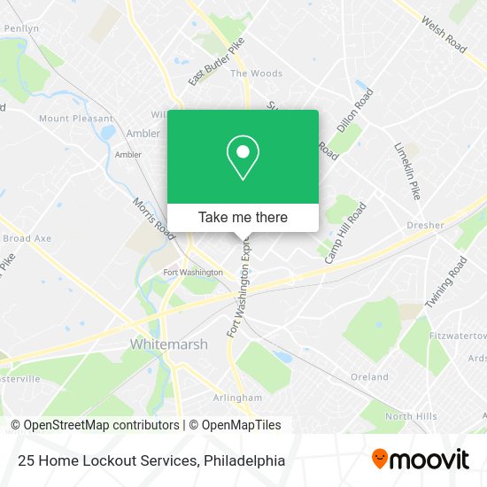 Mapa de 25 Home Lockout Services