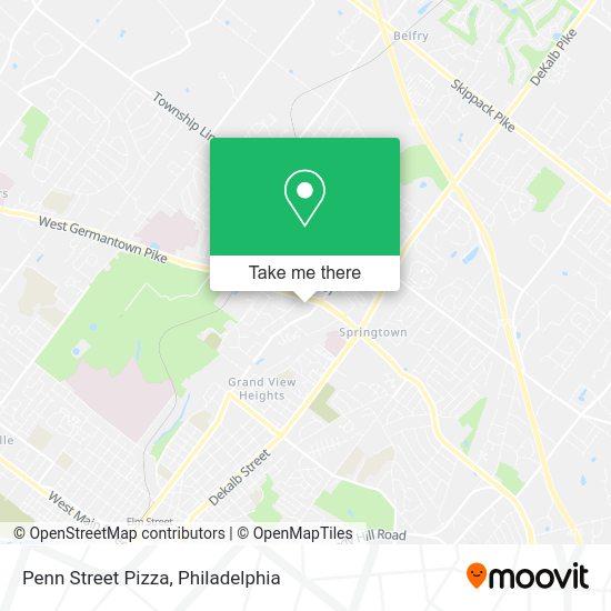 Mapa de Penn Street Pizza