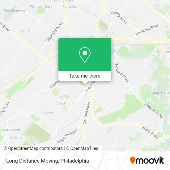 Long Distance Moving map