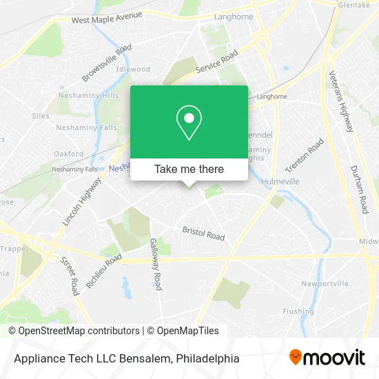 Appliance Tech LLC Bensalem map