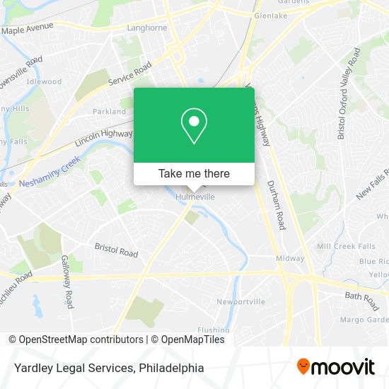 Mapa de Yardley Legal Services