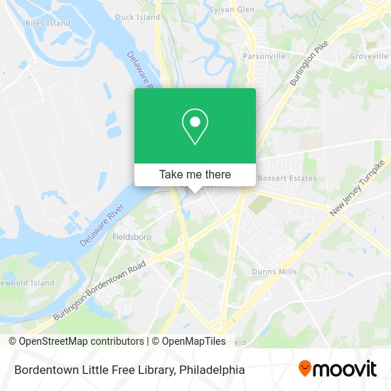 Bordentown Little Free Library map