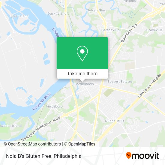 Nola B's Gluten Free map