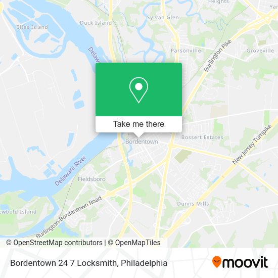 Bordentown 24 7 Locksmith map