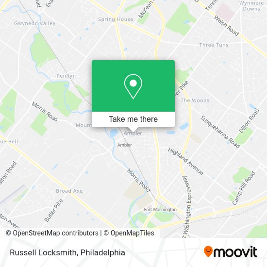 Russell Locksmith map