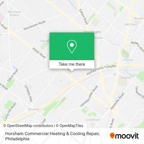 Horsham Commercial Heating & Cooling Repair map