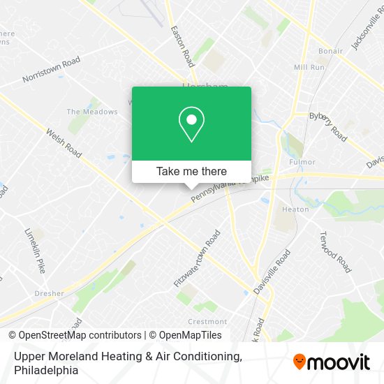 Mapa de Upper Moreland Heating & Air Conditioning