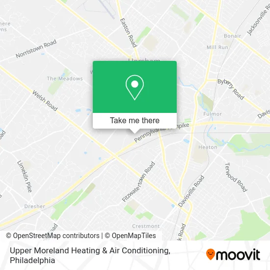 Upper Moreland Heating & Air Conditioning map
