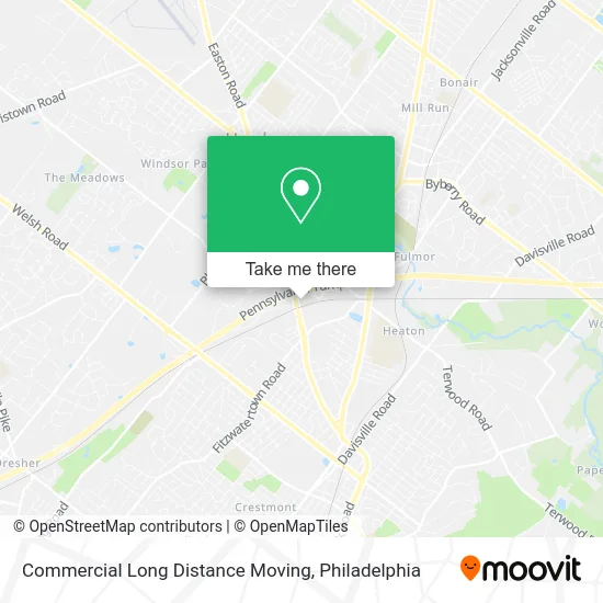 Commercial Long Distance Moving map