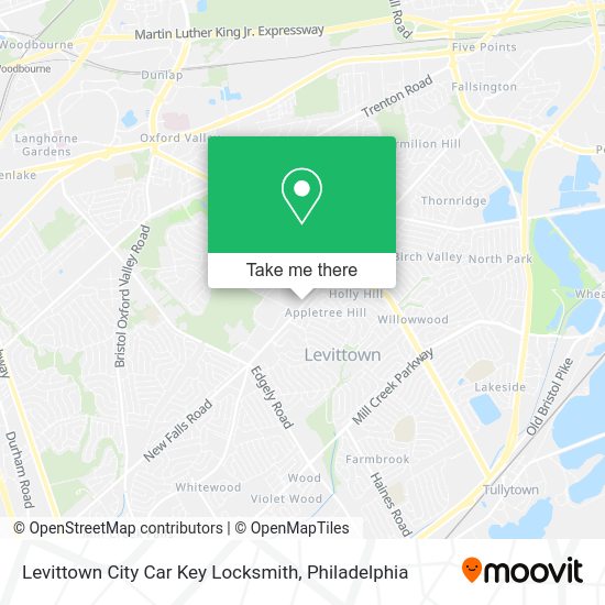 Levittown City Car Key Locksmith map