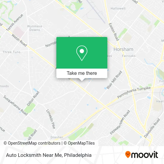 Auto Locksmith Near Me map