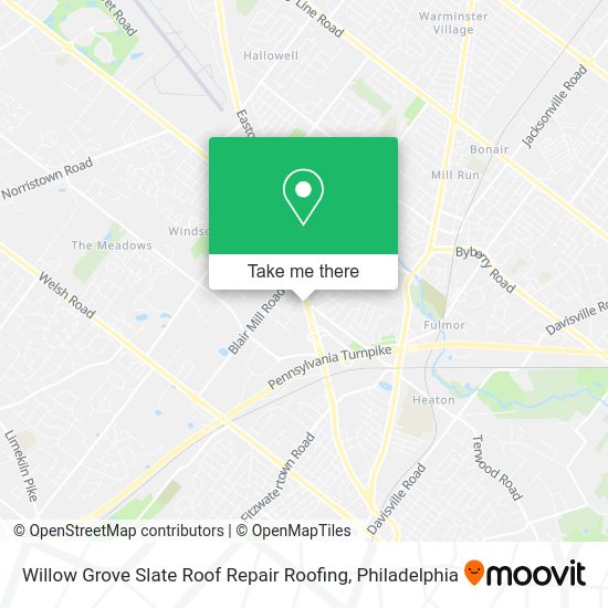 Willow Grove Slate Roof Repair Roofing map