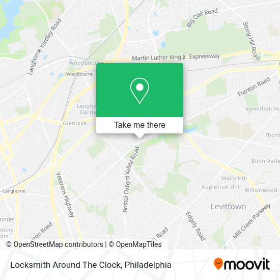 Locksmith Around The Clock map