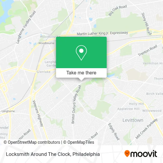 Locksmith Around The Clock map
