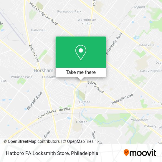 Hatboro PA Locksmith Store map