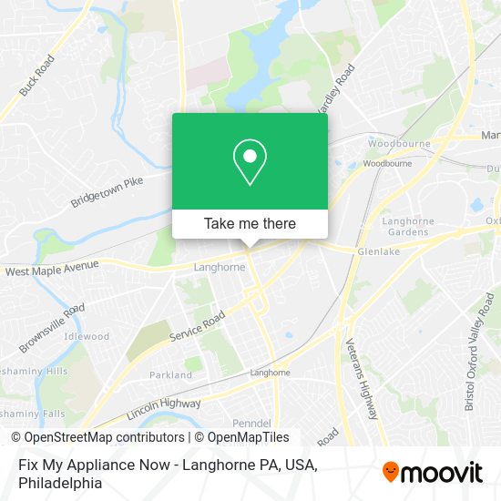 Fix My Appliance Now - Langhorne PA, USA map