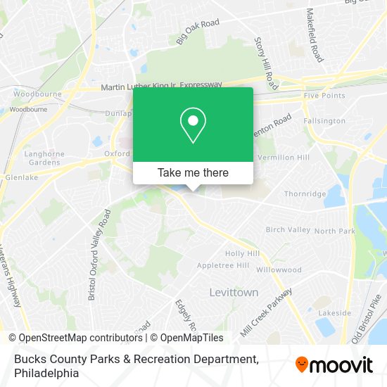 Bucks County Parks & Recreation Department map