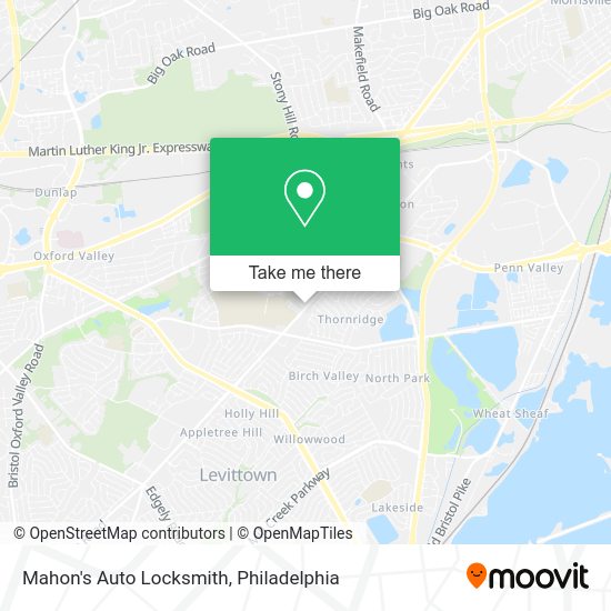 Mapa de Mahon's Auto Locksmith