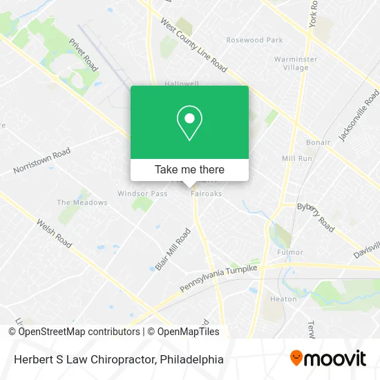 Herbert S Law Chiropractor map