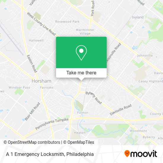 Mapa de A 1 Emergency Locksmith