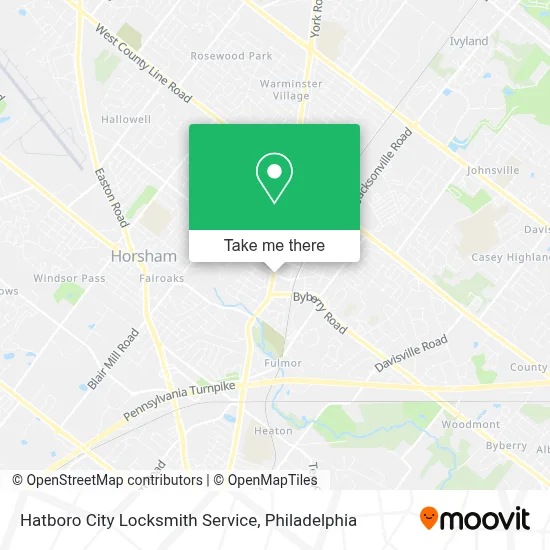 Hatboro City Locksmith Service map