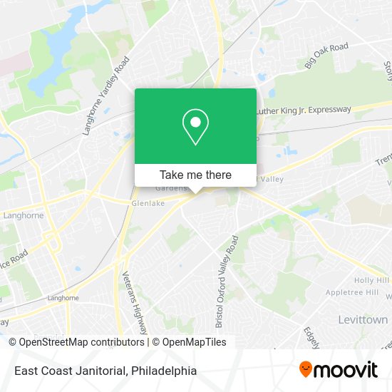 East Coast Janitorial map