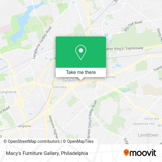 Macy's Furniture Gallery map