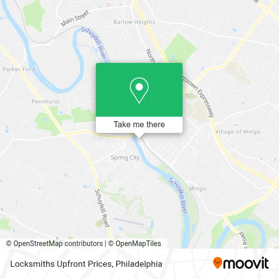 Locksmiths Upfront Prices map