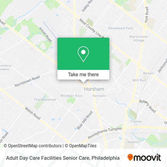 Mapa de Adult Day Care Facilities Senior Care