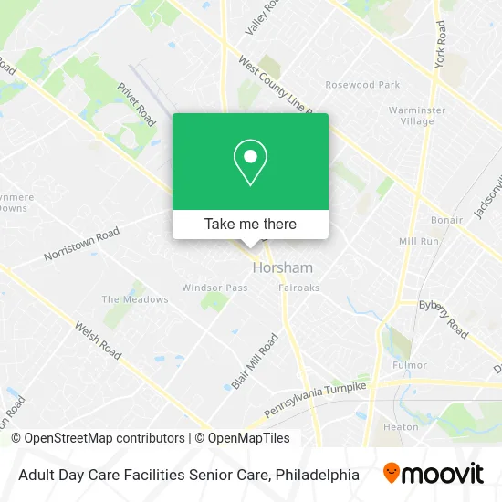 Adult Day Care Facilities Senior Care map