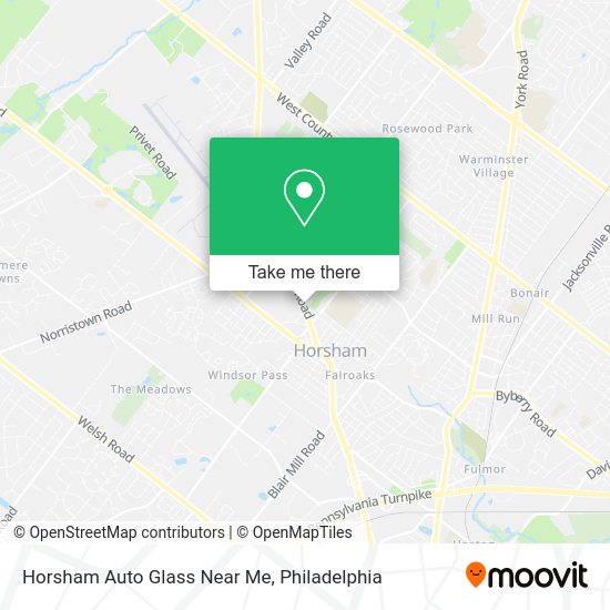 Horsham Auto Glass Near Me map