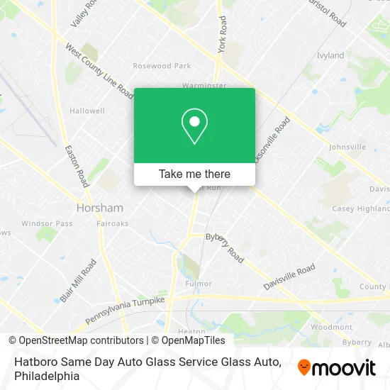 Hatboro Same Day Auto Glass Service Glass Auto map