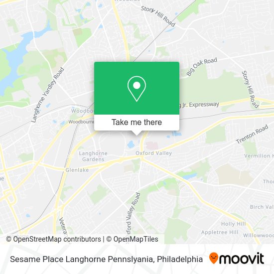 Mapa de Sesame Place Langhorne Pennslyania